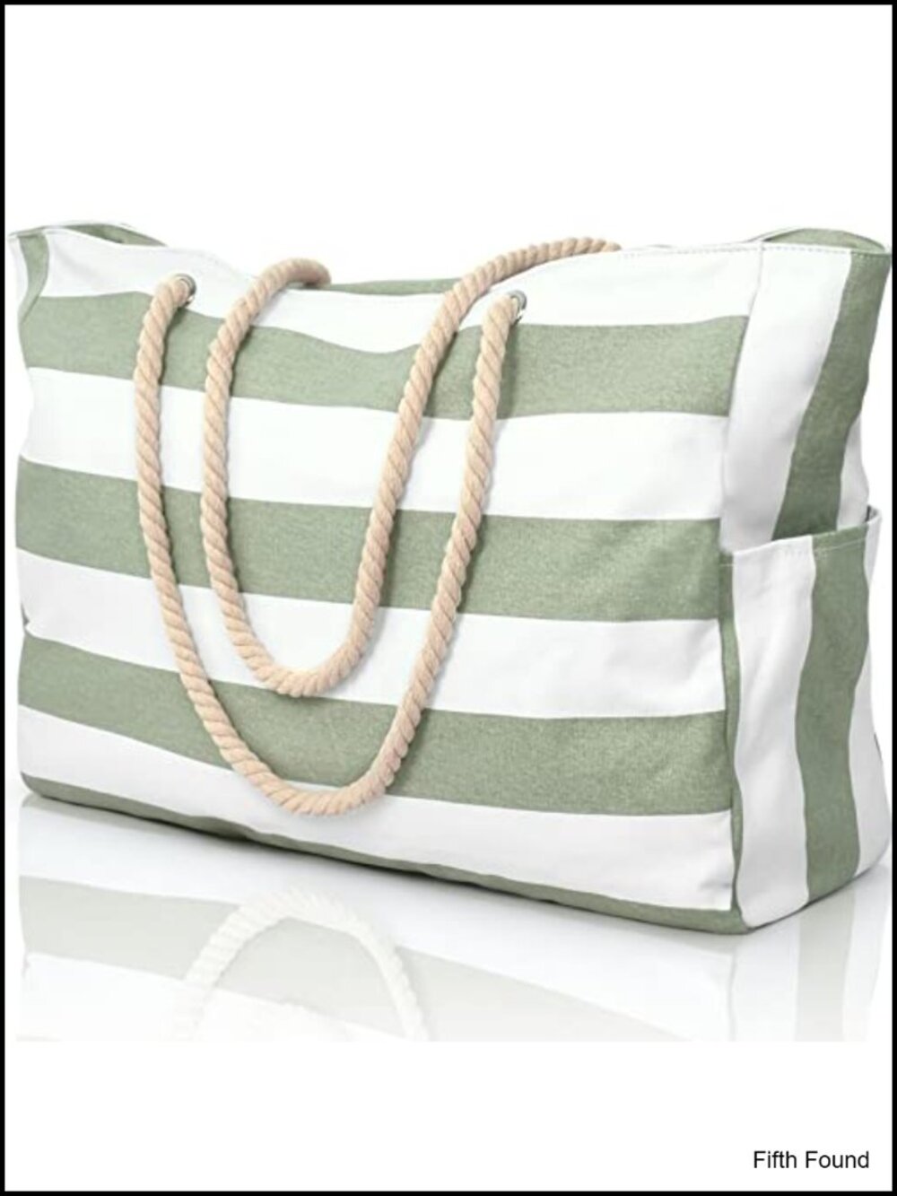 Large Waterproof Beach Bag Tote with Zipper Closure